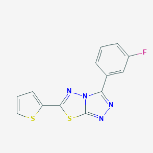 molecular formula C13H7FN4S2 B487742 3-(3-Fluorophenyl)-6-(2-thienyl)[1,2,4]triazolo[3,4-b][1,3,4]thiadiazole CAS No. 724436-16-2