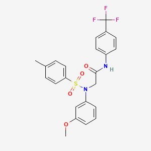 molecular formula C23H21F3N2O4S B4877433 N~2~-(3-methoxyphenyl)-N~2~-[(4-methylphenyl)sulfonyl]-N~1~-[4-(trifluoromethyl)phenyl]glycinamide 