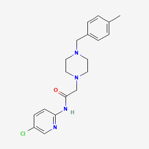 molecular formula C19H23ClN4O B4877435 N-(5-chloro-2-pyridinyl)-2-[4-(4-methylbenzyl)-1-piperazinyl]acetamide 