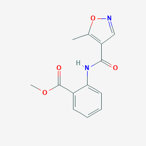molecular formula C13H12N2O4 B487745 Methyl 2-{[(5-methyl-4-isoxazolyl)carbonyl]amino}benzoate CAS No. 724436-21-9