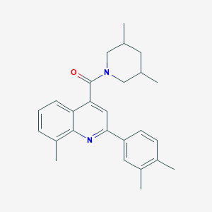 2-(3,4-dimethylphenyl)-4-[(3,5-dimethyl-1-piperidinyl)carbonyl]-8-methylquinoline
