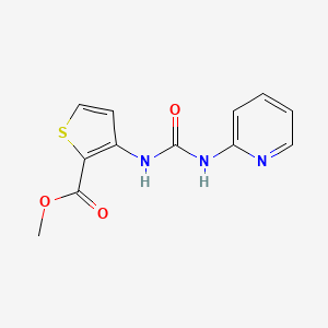 molecular formula C12H11N3O3S B4877489 methyl 3-{[(2-pyridinylamino)carbonyl]amino}-2-thiophenecarboxylate 