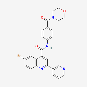 molecular formula C26H21BrN4O3 B4877525 6-bromo-N-[4-(4-morpholinylcarbonyl)phenyl]-2-(3-pyridinyl)-4-quinolinecarboxamide 
