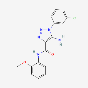molecular formula C16H14ClN5O2 B4877538 5-amino-1-(3-chlorophenyl)-N-(2-methoxyphenyl)-1H-1,2,3-triazole-4-carboxamide CAS No. 951893-69-9