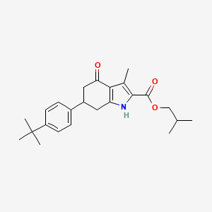 molecular formula C24H31NO3 B4877557 isobutyl 6-(4-tert-butylphenyl)-3-methyl-4-oxo-4,5,6,7-tetrahydro-1H-indole-2-carboxylate 
