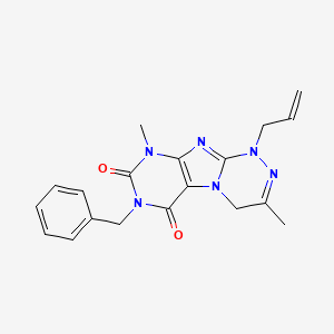 molecular formula C19H20N6O2 B4877558 1-allyl-7-benzyl-3,9-dimethyl-1,4-dihydro[1,2,4]triazino[3,4-f]purine-6,8(7H,9H)-dione 