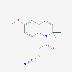 molecular formula C16H18N2O2S B4877583 2-(6-methoxy-2,2,4-trimethyl-1(2H)-quinolinyl)-2-oxoethyl thiocyanate 