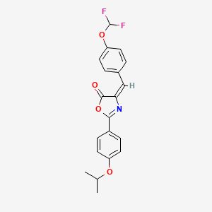 molecular formula C20H17F2NO4 B4877597 4-[4-(difluoromethoxy)benzylidene]-2-(4-isopropoxyphenyl)-1,3-oxazol-5(4H)-one 