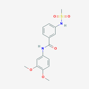 molecular formula C16H18N2O5S B4877617 N-(3,4-dimethoxyphenyl)-3-[(methylsulfonyl)amino]benzamide 
