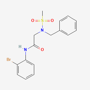 molecular formula C16H17BrN2O3S B4877633 N~2~-benzyl-N~1~-(2-bromophenyl)-N~2~-(methylsulfonyl)glycinamide 