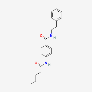 molecular formula C20H24N2O2 B4877654 4-(pentanoylamino)-N-(2-phenylethyl)benzamide 