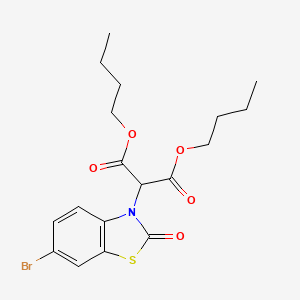 molecular formula C18H22BrNO5S B4877661 dibutyl (6-bromo-2-oxo-1,3-benzothiazol-3(2H)-yl)malonate 