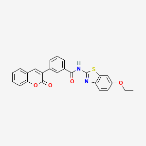 molecular formula C25H18N2O4S B4877665 N-(6-ethoxy-1,3-benzothiazol-2-yl)-3-(2-oxo-2H-chromen-3-yl)benzamide 