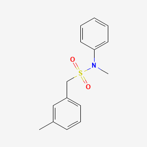 molecular formula C15H17NO2S B4877672 N-methyl-1-(3-methylphenyl)-N-phenylmethanesulfonamide 