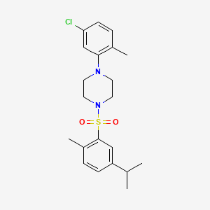 molecular formula C21H27ClN2O2S B4877675 1-(5-chloro-2-methylphenyl)-4-[(5-isopropyl-2-methylphenyl)sulfonyl]piperazine 