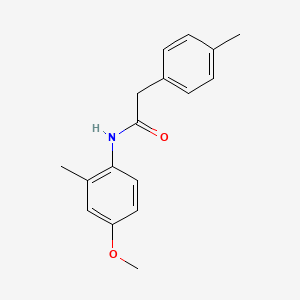 molecular formula C17H19NO2 B4877683 N-(4-methoxy-2-methylphenyl)-2-(4-methylphenyl)acetamide 