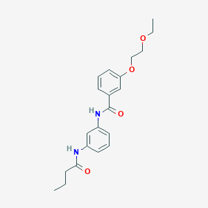 molecular formula C21H26N2O4 B4877699 N-[3-(butyrylamino)phenyl]-3-(2-ethoxyethoxy)benzamide 