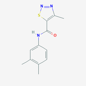 molecular formula C12H13N3OS B487770 N-(3,4-dimethylphenyl)-4-methyl-1,2,3-thiadiazole-5-carboxamide CAS No. 183306-41-4