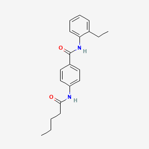 molecular formula C20H24N2O2 B4877710 N-(2-ethylphenyl)-4-(pentanoylamino)benzamide 