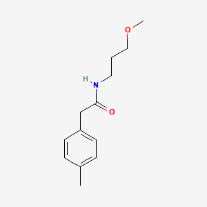molecular formula C13H19NO2 B4877713 N-(3-methoxypropyl)-2-(4-methylphenyl)acetamide 