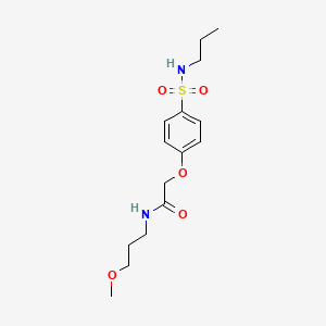 molecular formula C15H24N2O5S B4877721 N-(3-methoxypropyl)-2-{4-[(propylamino)sulfonyl]phenoxy}acetamide 