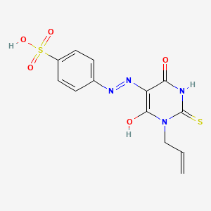 molecular formula C13H12N4O5S2 B4877726 4-[2-(1-allyl-4,6-dioxo-2-thioxotetrahydro-5(2H)-pyrimidinylidene)hydrazino]benzenesulfonic acid 