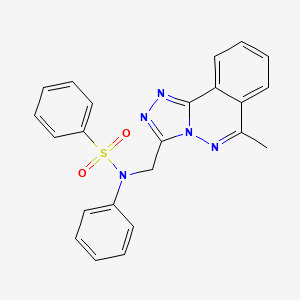 molecular formula C23H19N5O2S B4877764 N-[(6-methyl[1,2,4]triazolo[3,4-a]phthalazin-3-yl)methyl]-N-phenylbenzenesulfonamide 