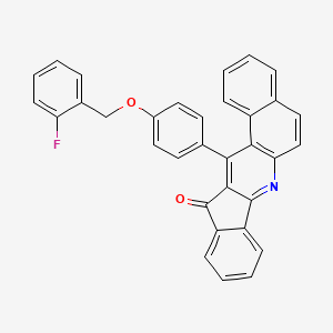 molecular formula C33H20FNO2 B4877782 13-{4-[(2-fluorobenzyl)oxy]phenyl}-12H-benzo[f]indeno[1,2-b]quinolin-12-one 