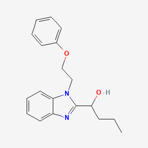 molecular formula C19H22N2O2 B4877790 1-[1-(2-phenoxyethyl)-1H-benzimidazol-2-yl]-1-butanol 