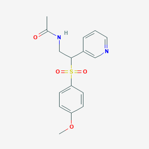 N-[2-[(4-methoxyphenyl)sulfonyl]-2-(3-pyridinyl)ethyl]acetamide