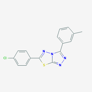 molecular formula C16H11ClN4S B487785 6-(4-Chlorophenyl)-3-(3-methylphenyl)[1,2,4]triazolo[3,4-b][1,3,4]thiadiazole CAS No. 578733-33-2