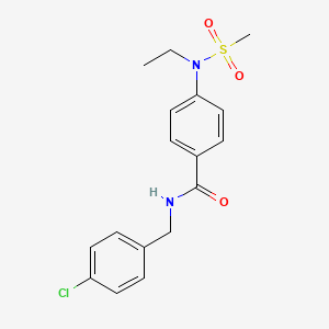 molecular formula C17H19ClN2O3S B4877858 N-(4-chlorobenzyl)-4-[ethyl(methylsulfonyl)amino]benzamide 