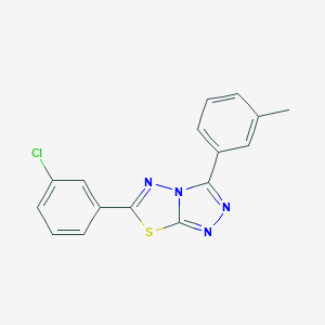 molecular formula C16H11ClN4S B487786 6-(3-Chlorophenyl)-3-(3-methylphenyl)[1,2,4]triazolo[3,4-b][1,3,4]thiadiazole CAS No. 577770-28-6