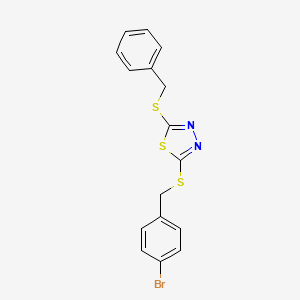 2-(benzylthio)-5-[(4-bromobenzyl)thio]-1,3,4-thiadiazole