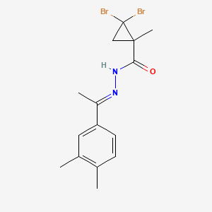 molecular formula C15H18Br2N2O B4877883 2,2-dibromo-N'-[1-(3,4-dimethylphenyl)ethylidene]-1-methylcyclopropanecarbohydrazide 