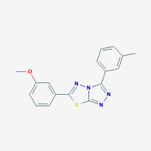 molecular formula C17H14N4OS B487789 6-(3-Methoxyphenyl)-3-(3-methylphenyl)-[1,2,4]triazolo[3,4-b][1,3,4]thiadiazole CAS No. 794549-76-1