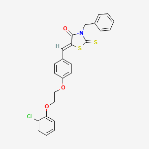 molecular formula C25H20ClNO3S2 B4877910 3-benzyl-5-{4-[2-(2-chlorophenoxy)ethoxy]benzylidene}-2-thioxo-1,3-thiazolidin-4-one 