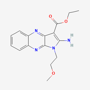 molecular formula C16H18N4O3 B4877918 ethyl 2-amino-1-(2-methoxyethyl)-1H-pyrrolo[2,3-b]quinoxaline-3-carboxylate 