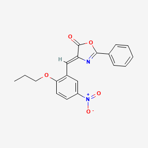 molecular formula C19H16N2O5 B4877922 4-(5-nitro-2-propoxybenzylidene)-2-phenyl-1,3-oxazol-5(4H)-one 