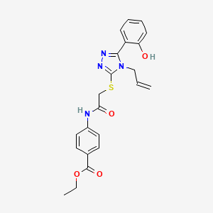 molecular formula C22H22N4O4S B4877926 ethyl 4-[({[4-allyl-5-(2-hydroxyphenyl)-4H-1,2,4-triazol-3-yl]thio}acetyl)amino]benzoate 