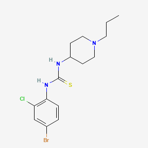 molecular formula C15H21BrClN3S B4877934 N-(4-bromo-2-chlorophenyl)-N'-(1-propyl-4-piperidinyl)thiourea 
