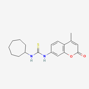 molecular formula C18H22N2O2S B4877939 N-cycloheptyl-N'-(4-methyl-2-oxo-2H-chromen-7-yl)thiourea 