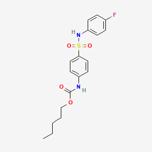 molecular formula C18H21FN2O4S B4877946 pentyl (4-{[(4-fluorophenyl)amino]sulfonyl}phenyl)carbamate 