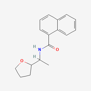 molecular formula C17H19NO2 B4877948 N-[1-(tetrahydro-2-furanyl)ethyl]-1-naphthamide 