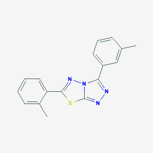 molecular formula C17H14N4S B487797 6-(2-Methylphenyl)-3-(3-methylphenyl)[1,2,4]triazolo[3,4-b][1,3,4]thiadiazole CAS No. 587012-43-9