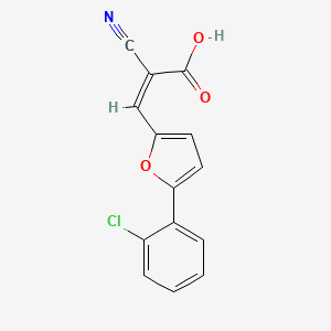 molecular formula C14H8ClNO3 B4877980 3-[5-(2-chlorophenyl)-2-furyl]-2-cyanoacrylic acid 
