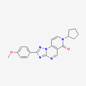 molecular formula C20H19N5O2 B4878001 7-cyclopentyl-2-(4-methoxyphenyl)pyrido[3,4-e][1,2,4]triazolo[1,5-a]pyrimidin-6(7H)-one 