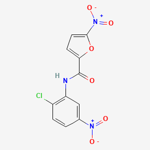 molecular formula C11H6ClN3O6 B4878012 N-(2-chloro-5-nitrophenyl)-5-nitro-2-furamide 