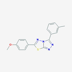 molecular formula C17H14N4OS B487802 6-(4-Methoxyphenyl)-3-(3-methylphenyl)-[1,2,4]triazolo[3,4-b][1,3,4]thiadiazole CAS No. 794549-86-3
