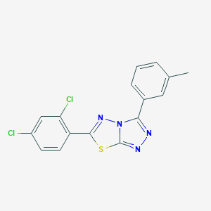 molecular formula C16H10Cl2N4S B487804 6-(2,4-Dichlorophenyl)-3-(3-methylphenyl)[1,2,4]triazolo[3,4-b][1,3,4]thiadiazole CAS No. 573949-48-1